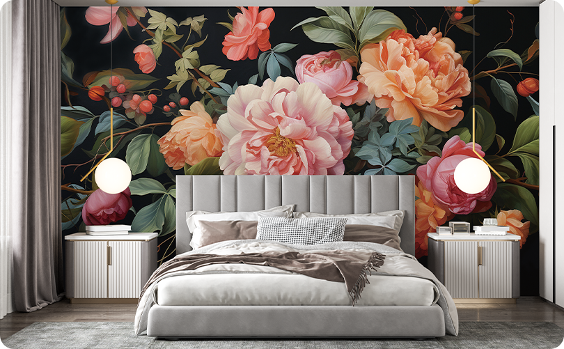 Floral Magnificent Years Wallpaper Mural