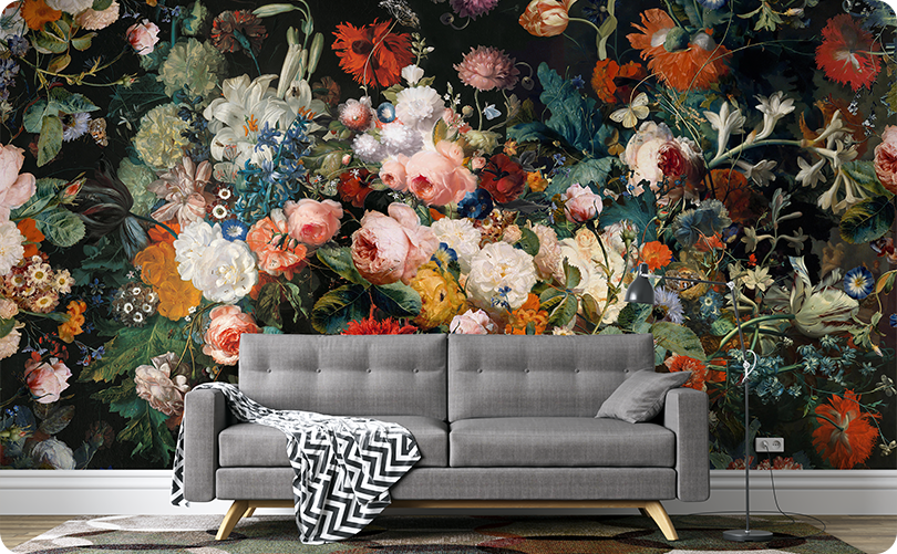 Floral Colorful Flowers Wallpaper Mural