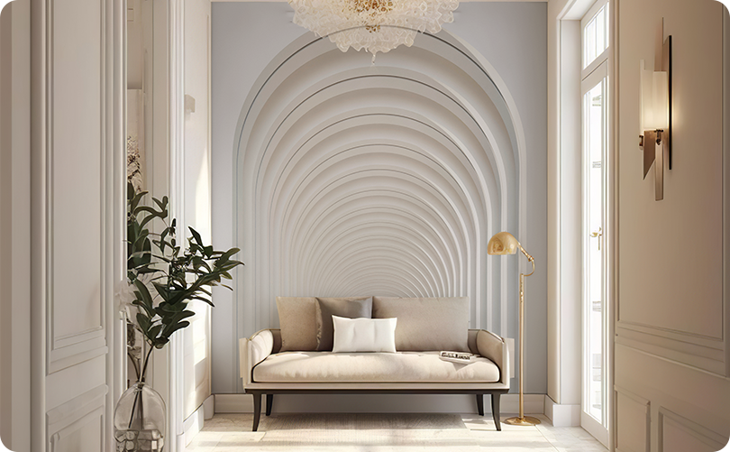 Wall Panel Vault Hall Wallpaper Mural