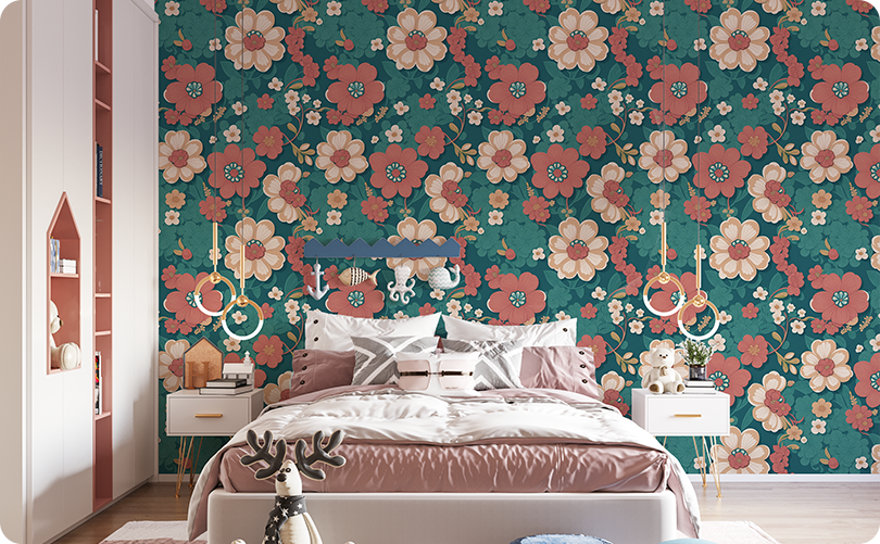 Floral Lazy Spring Day Wallpaper Mural