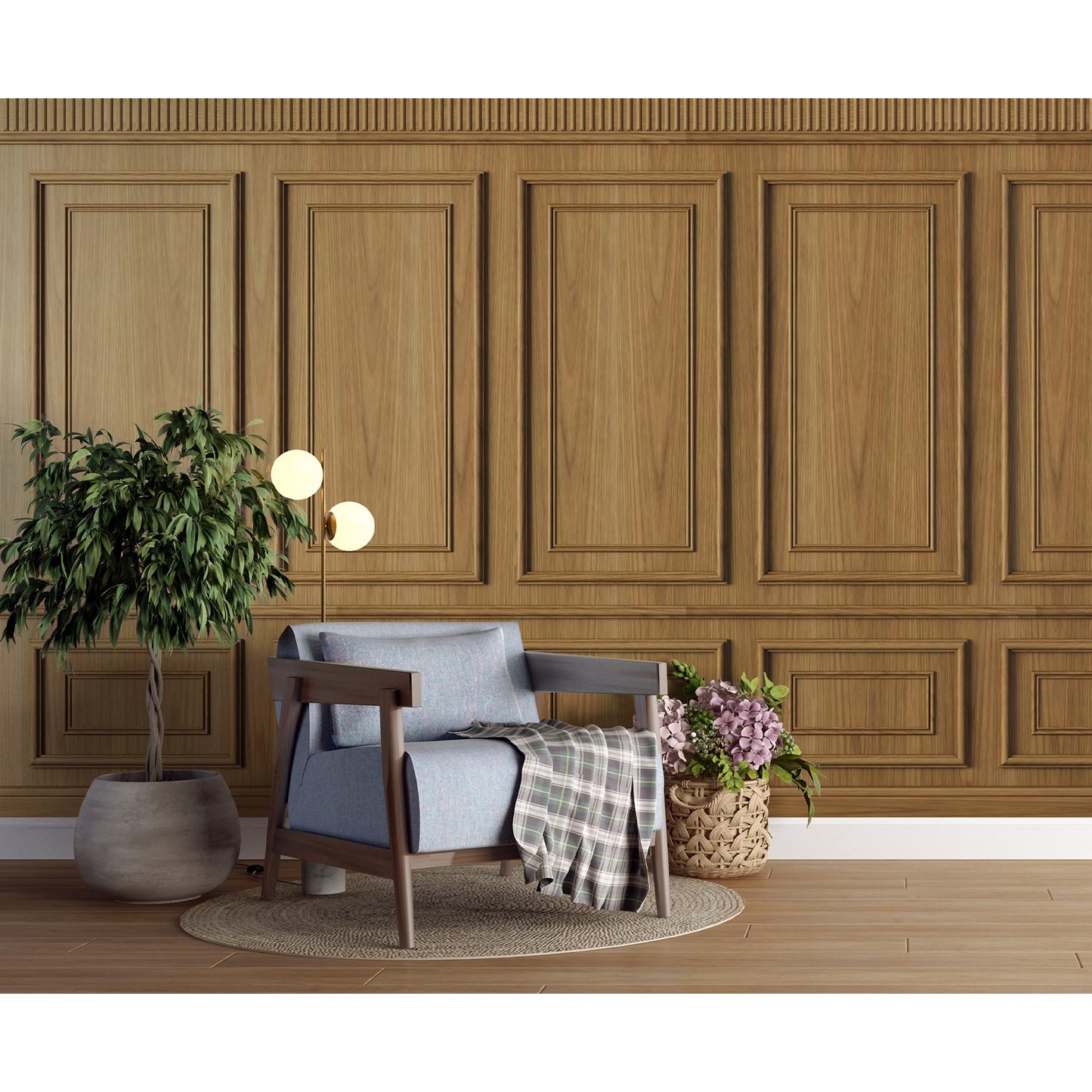 Wall Panel Solid Wood Wallpaper Mural