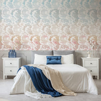 Cloud & Ocean Pink Wallpaper Mural