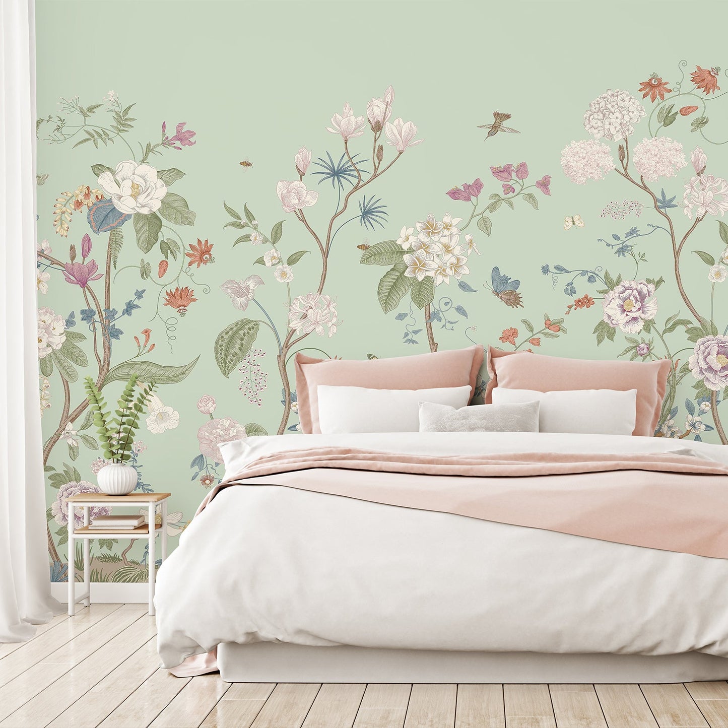 Floral Meandering of Flowers Wallpaper Mural