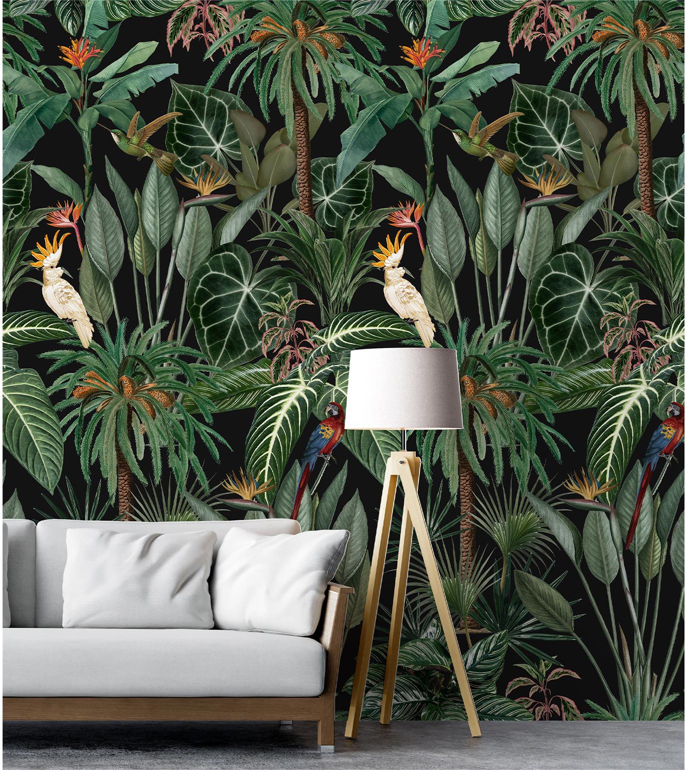 Forest Green Wallpaper Mural