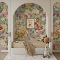 Floral Love Salute Wallpaper Mural