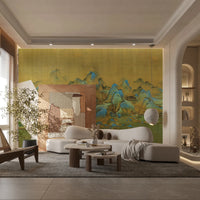 Chinoiserie Vintage Mountain Wallpaper Mural