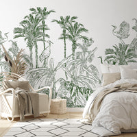 Forest Green Jungle Wallpaper Mural