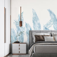 Forest Blue Feather Wallpaper Mural