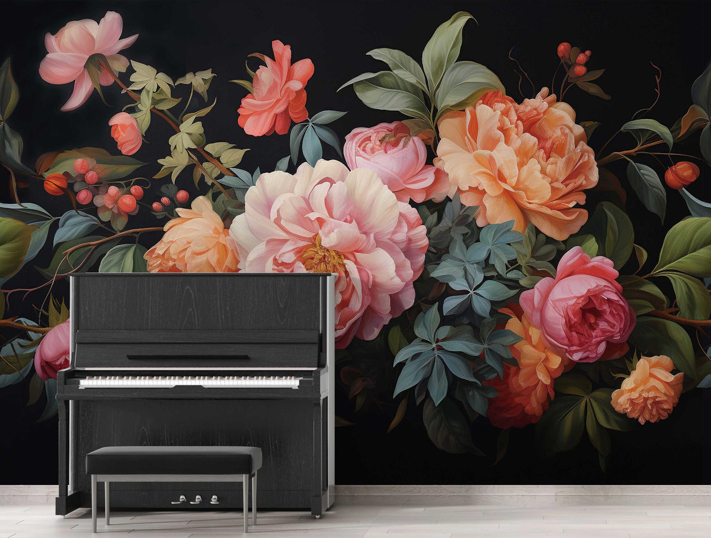 Floral Magnificent Years Wallpaper Mural