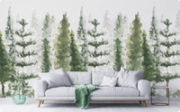 Forest Pine Tree Wallpaper Mural