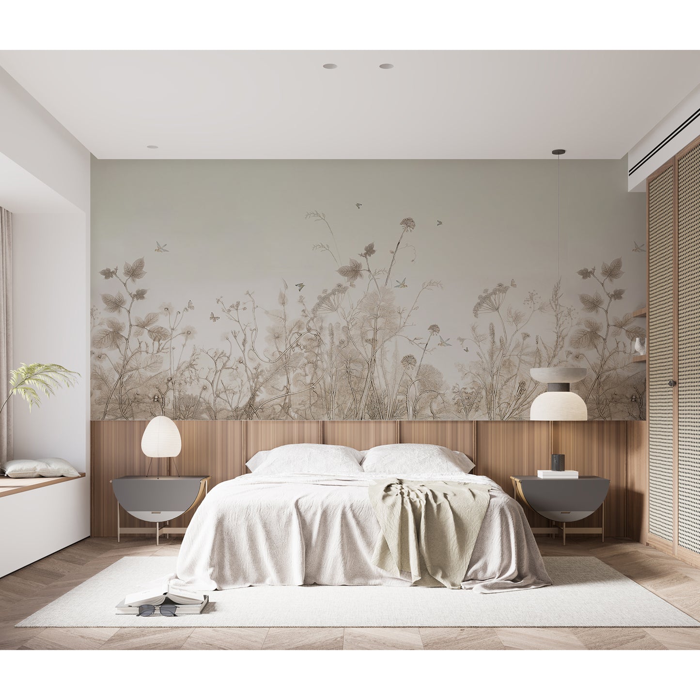 Floral Autumn Scenery Wallpaper Mural