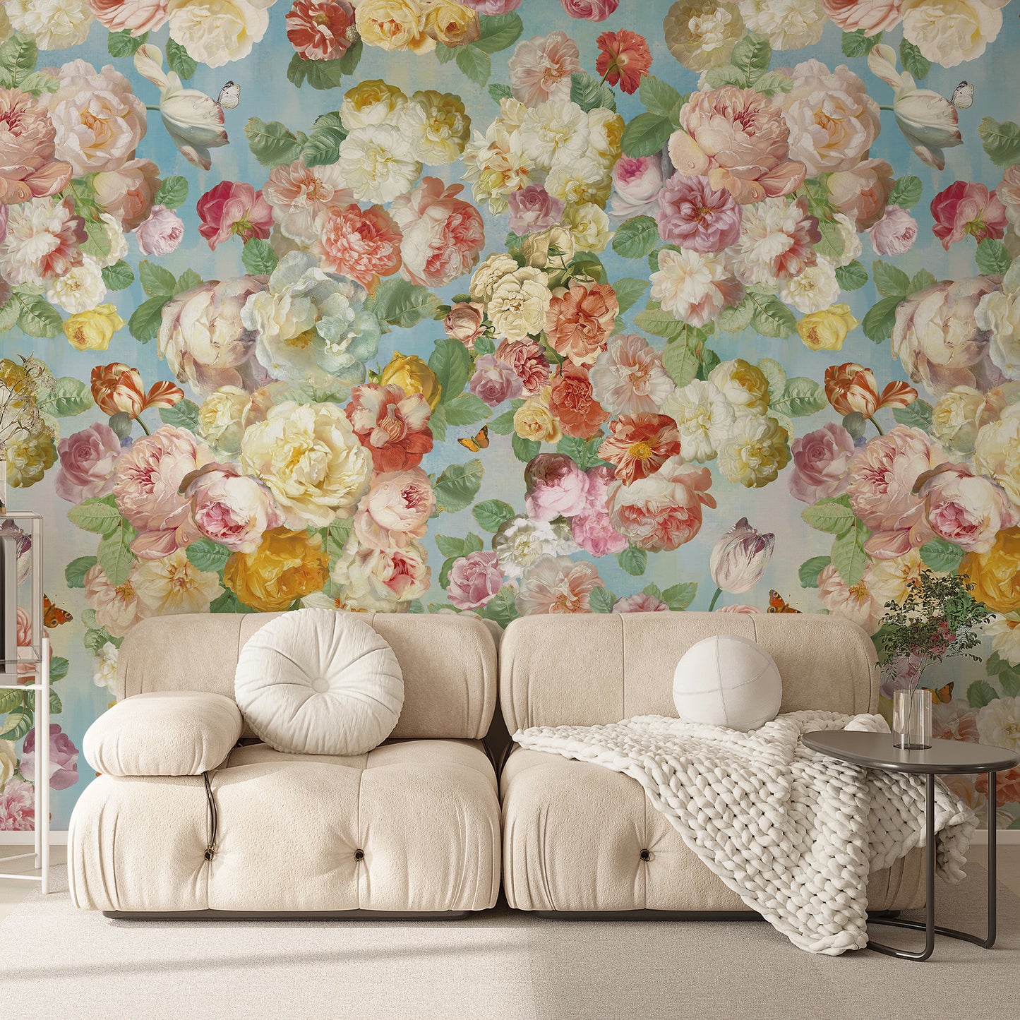 Floral Love Salute Wallpaper Mural