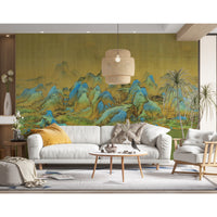 Chinoiserie Vintage Mountain Wallpaper Mural