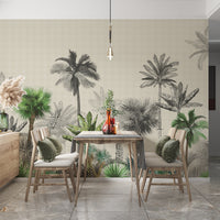 Forest Scorching Summer Wallpaper Mural