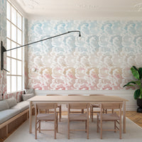 Cloud & Ocean Pink Wallpaper Mural