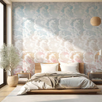 Cloud & Ocean Pink Wallpaper Mural