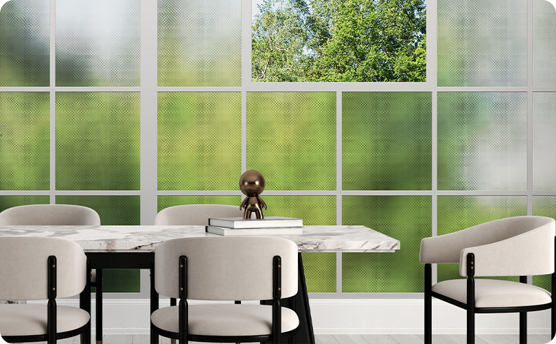 Window View Greenprint White Wallpaper Mural