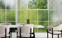 Window View Greenprint White Wallpaper Mural