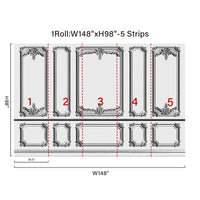 Wall Panel Carved White Wallpaper Mural