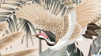 Forest Crane Thicket Wallpaper Mural