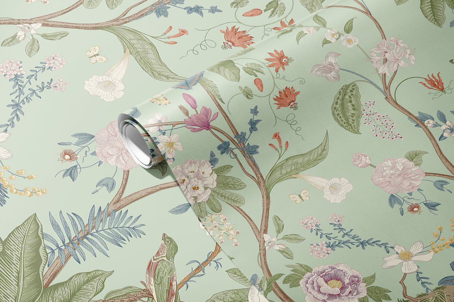 Floral Meandering of Flowers Wallpaper Mural