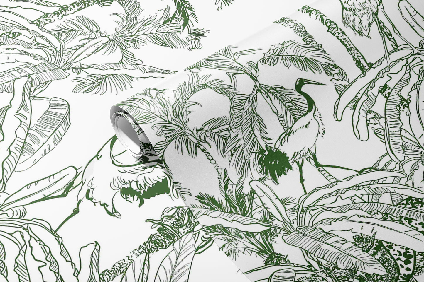 Forest Green Jungle Wallpaper Mural