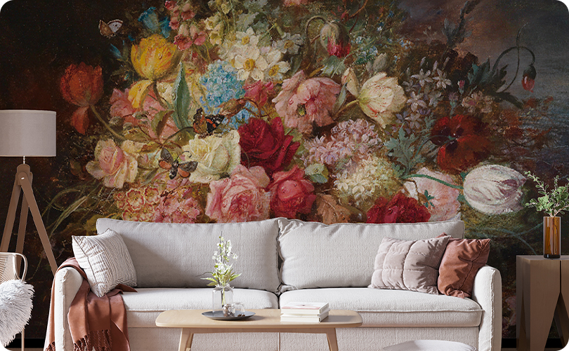 Floral Colorful Spring Wallpaper Mural