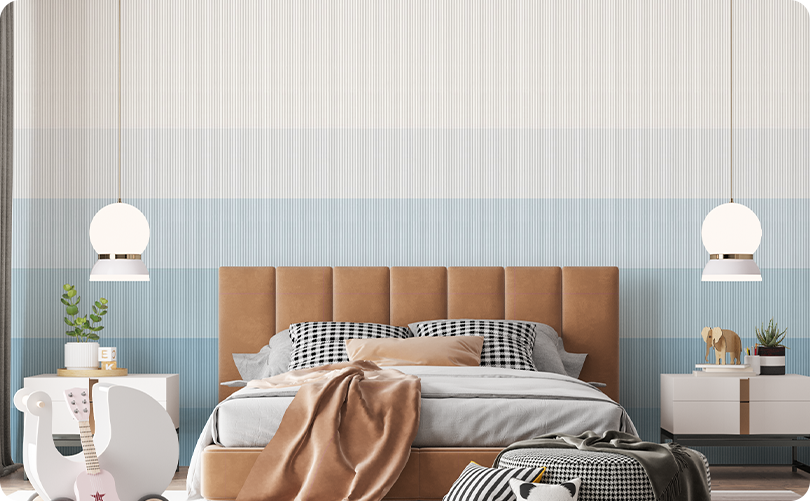 Ombre Blue Impression Wallpaper Mural