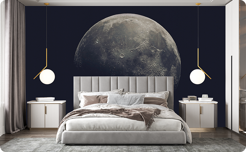 Space & Galaxy Moon Wallpaper Mural