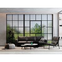 Window View Greenprint Black Wallpaper Mural