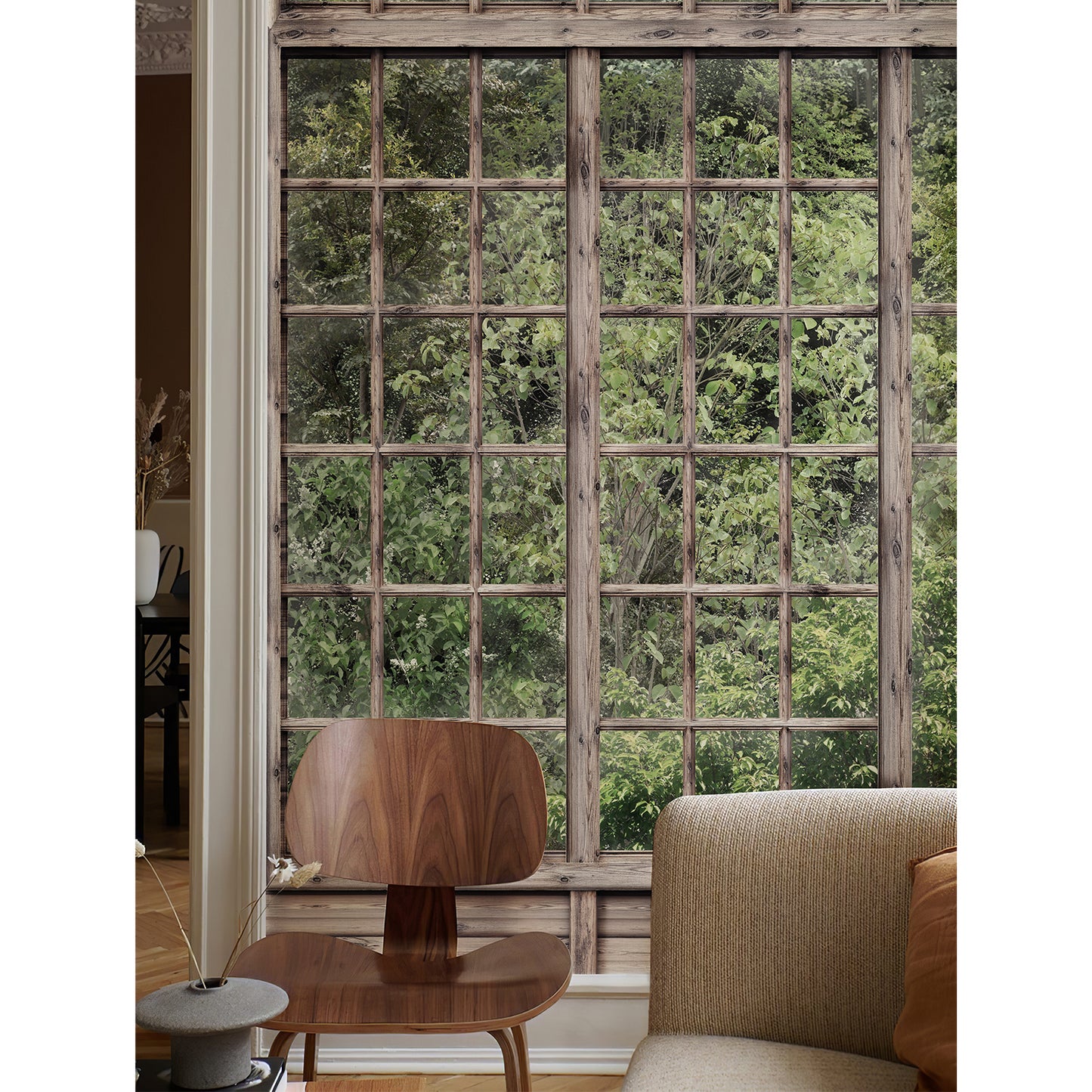 Window View Retro Wallpaper Mural