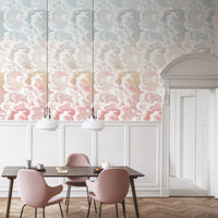 Cloud & Ocean Pink Wallpaper Mural