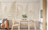 Wall Panel Yellow Fern Leaf Wallpaper Mural