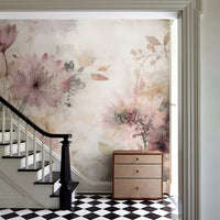 Floral Pink Wallpaper Mural