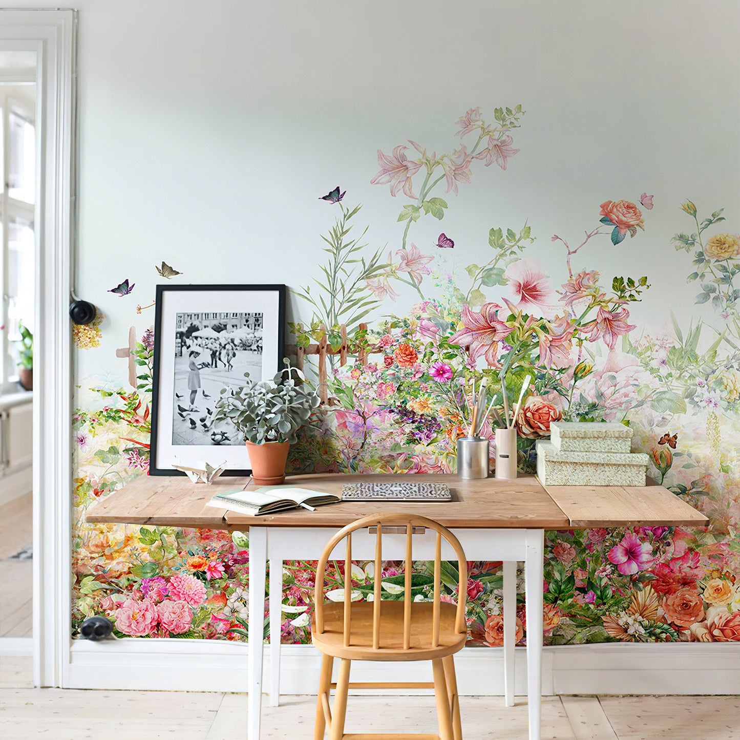 Floral Blooming Wallpaper Mural