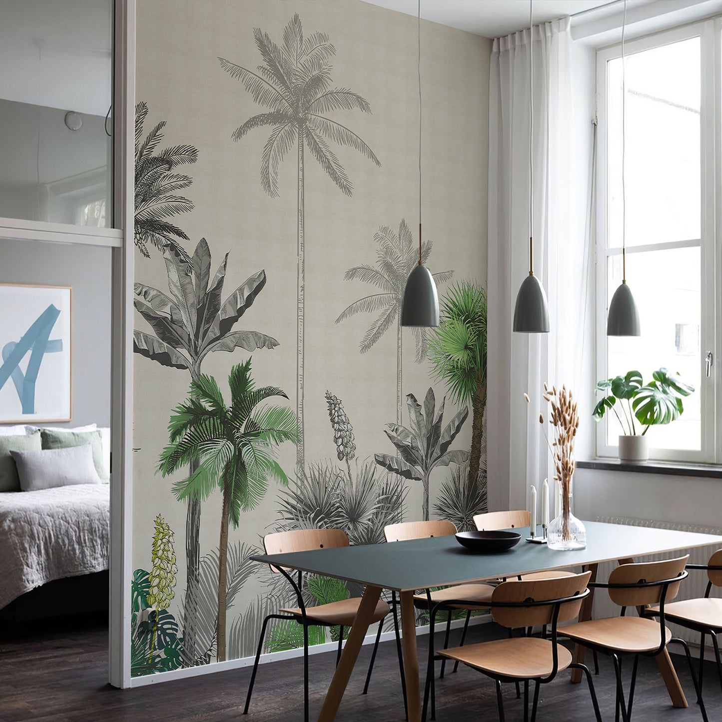 Forest Scorching Summer Wallpaper Mural