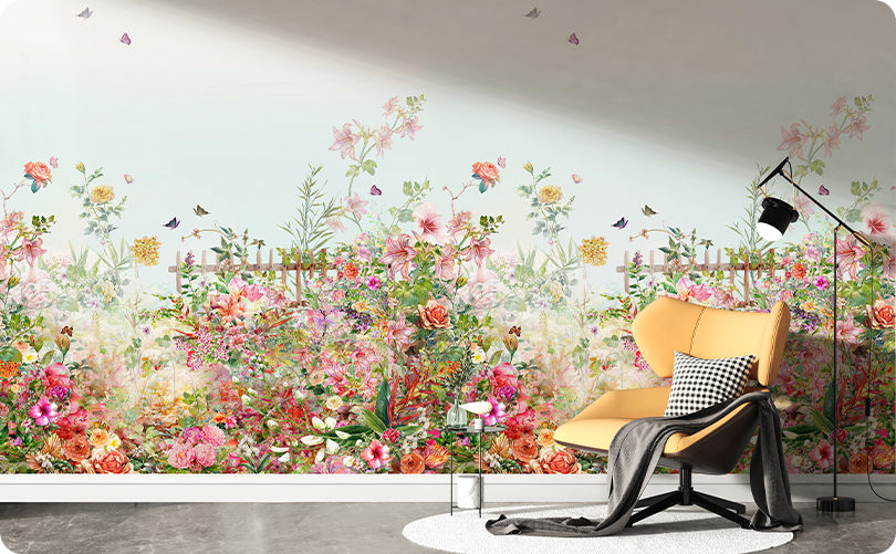 Floral Blooming Wallpaper Mural