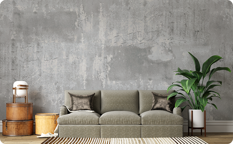 Industrial Cement Gray Wallpaper Mural