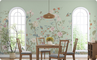 Floral Meandering of Flowers Wallpaper Mural