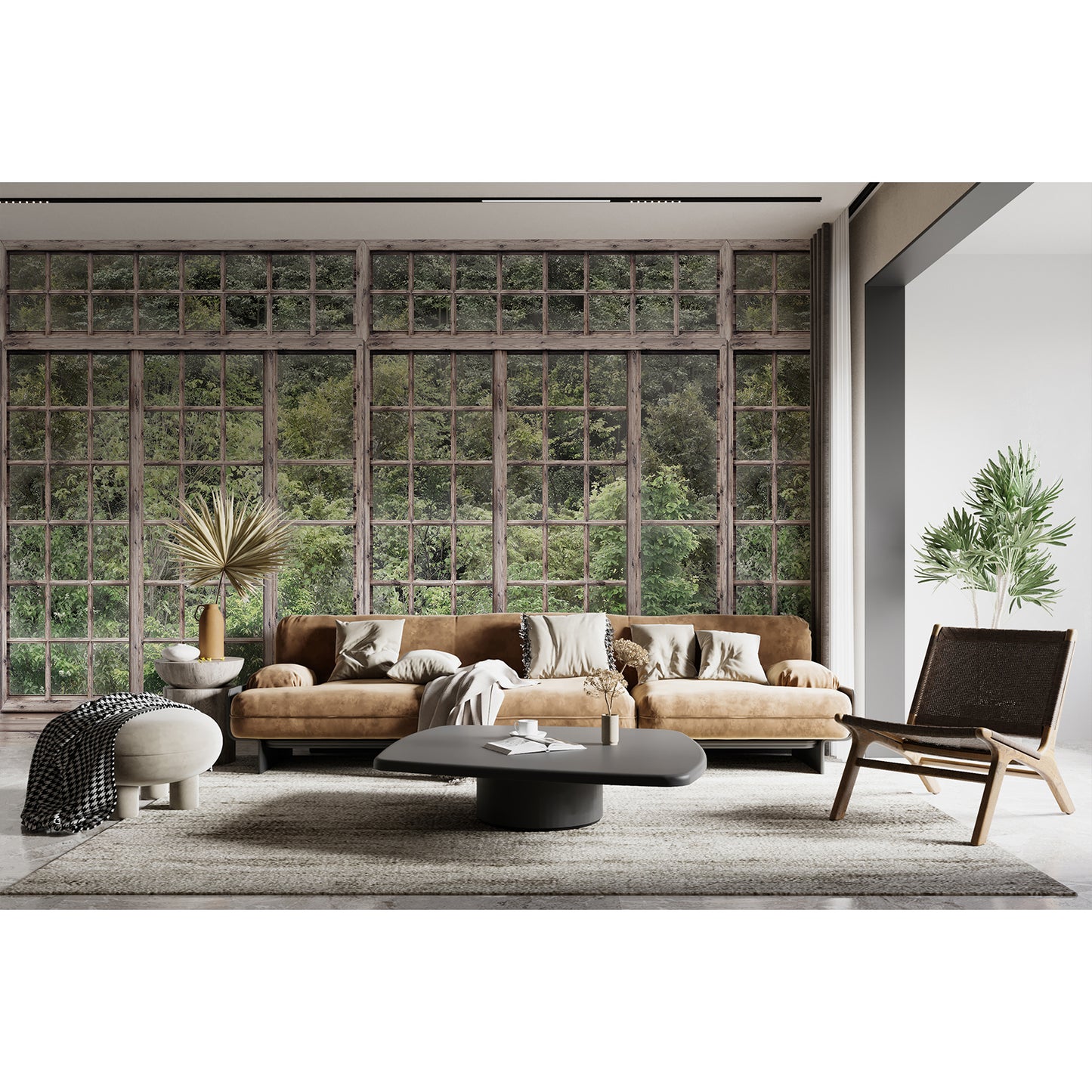 Window View Retro Wallpaper Mural