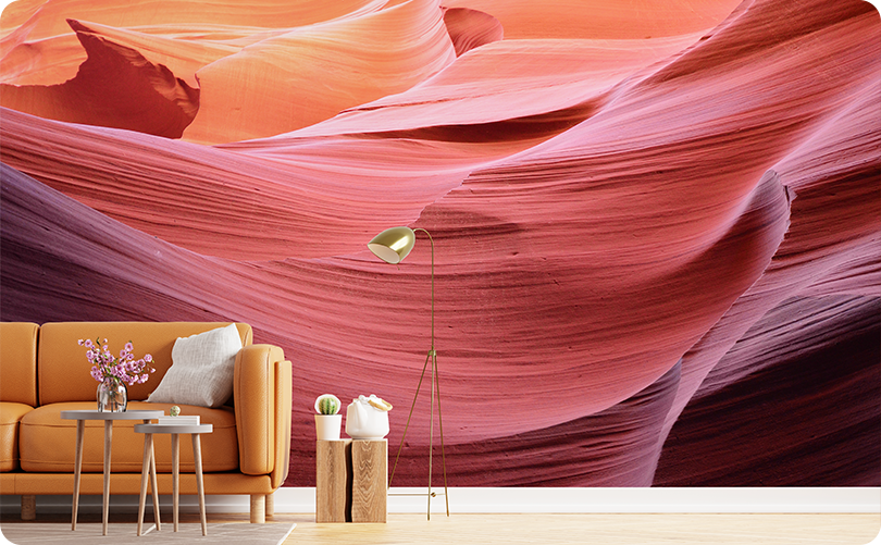 Nature Pink Danxia Landform Wallpaper Mural