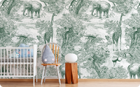 Animal Deep In The Jungle Green Wallpaper Mural