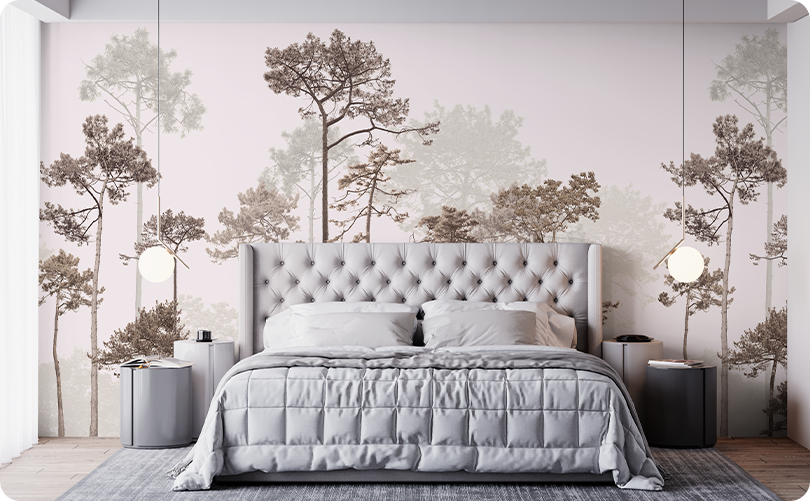 Forest Foggy Forest Wallpaper Mural