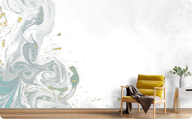 Marble White Gilded Wallpaper Mural