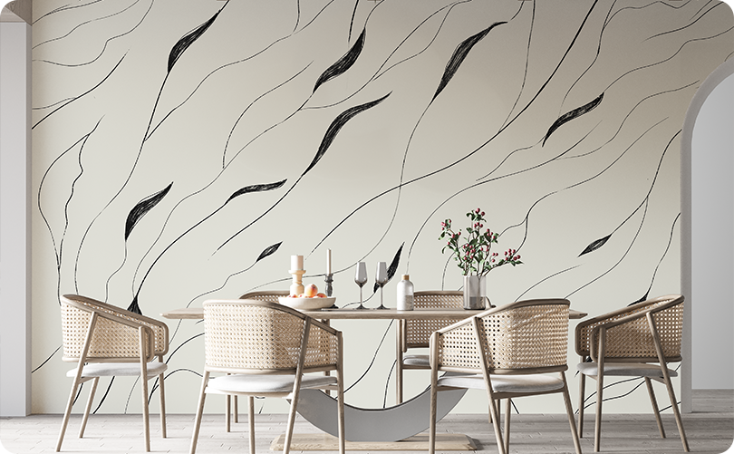 Abstract Wind-Borne Wallpaper Mural