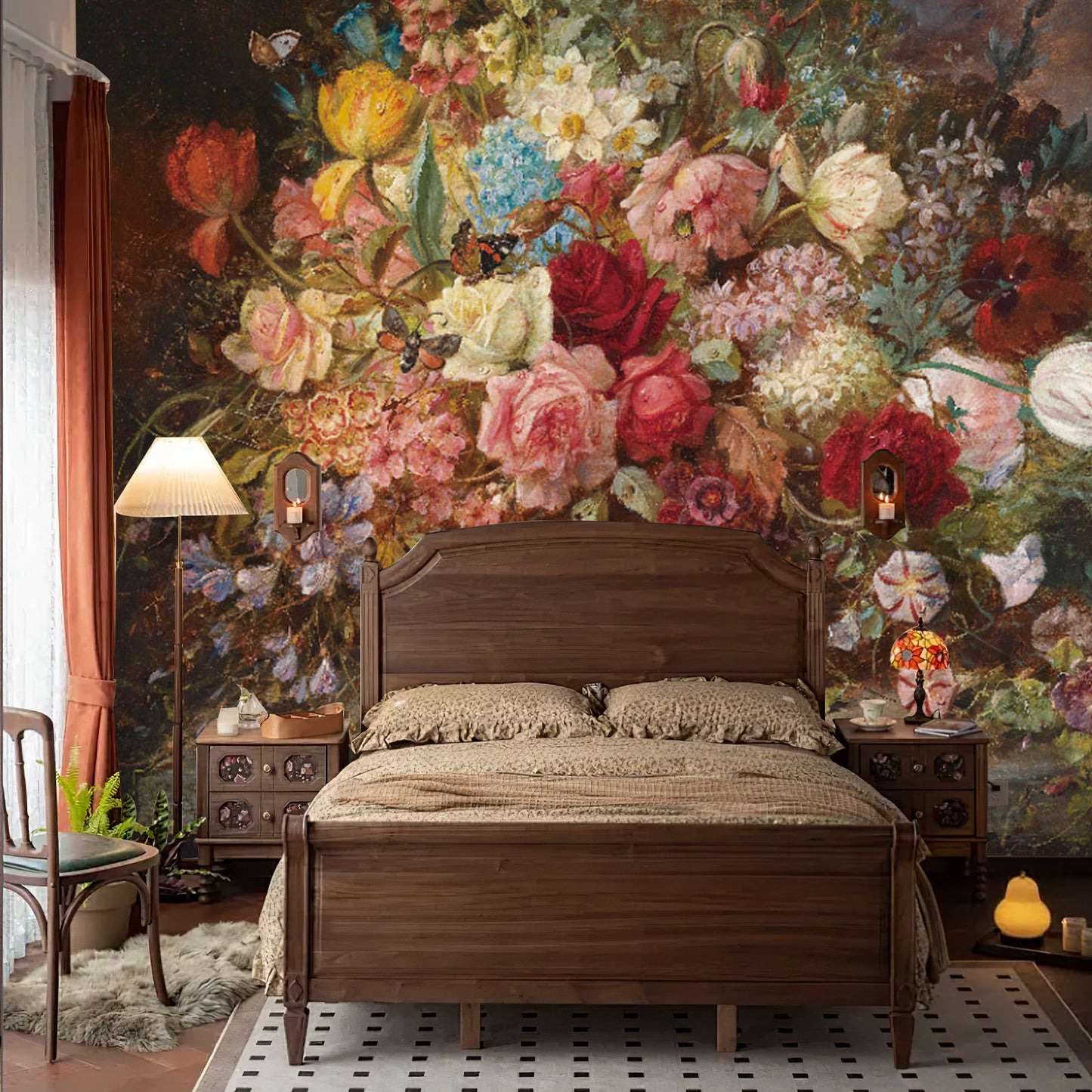 Floral Colorful Spring Wallpaper Mural