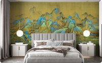 Chinoiserie Vintage Mountain Wallpaper Mural