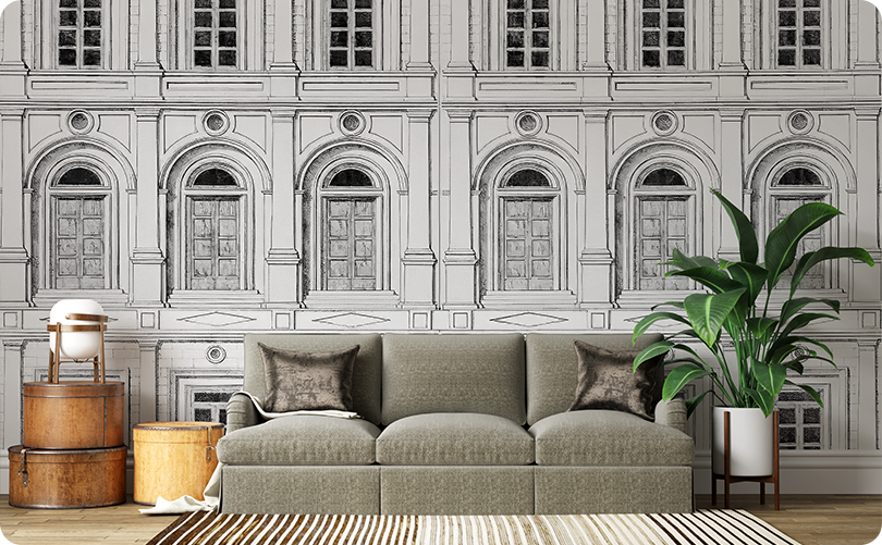 Wall Panel White Palace Wallpaper Mural