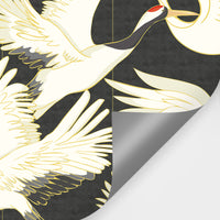 Chinoiserie Crane Mural-White Wallpaper Mural