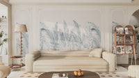 Forest Blue Feather Wallpaper Mural